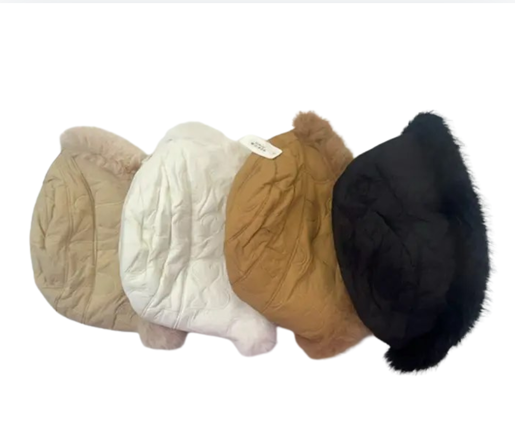 Classic Hat with Fur Accent - Lal's Boutique