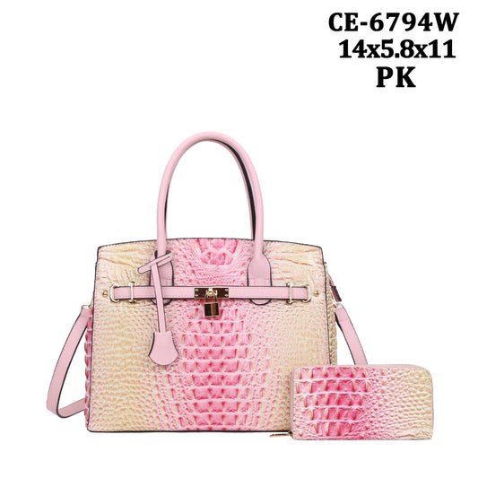 Croc-Style Handbag Set - Lal's Boutique