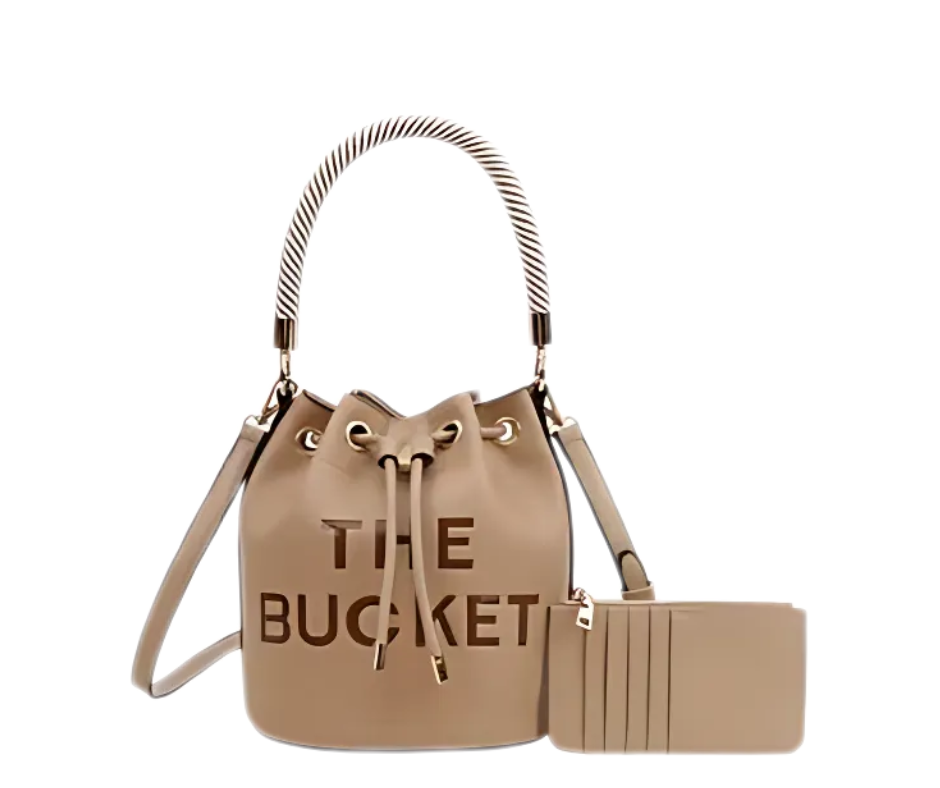 Bucket Bag with Striped Handle Set - Lal's Boutique