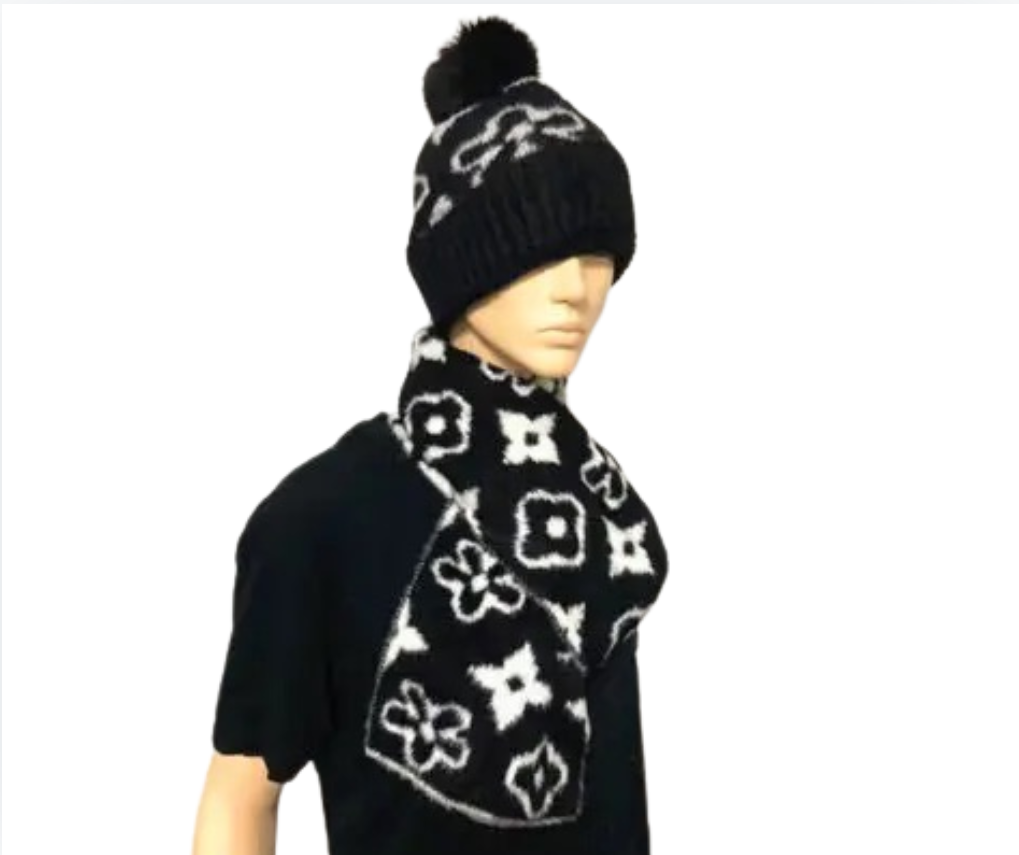 Designer Inspired Hat and Scarf Set - Lal's Boutique