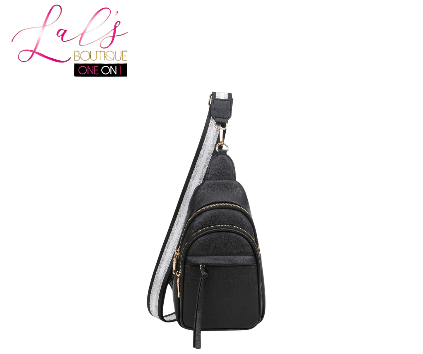 Glitter Strap Vegan Leather Crossbody Bag - Lal's Boutique