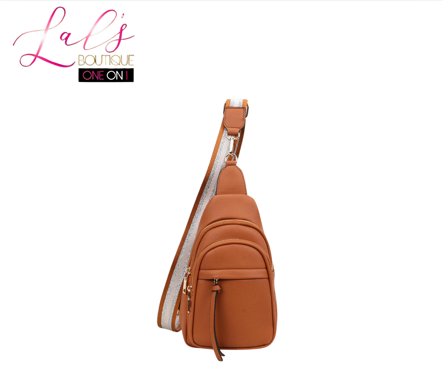 Glitter Strap Vegan Leather Crossbody Bag - Lal's Boutique