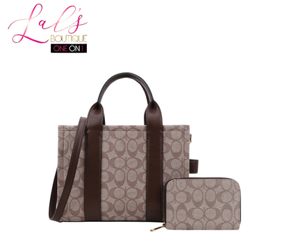 C Designer-Inspired 2-Piece Handbag Set - Lal's Boutique