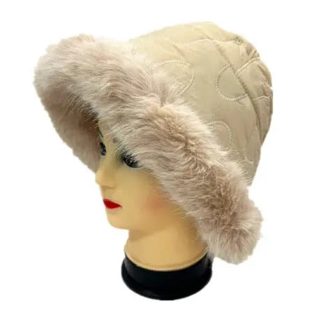 Classic Hat with Fur Accent - Lal's Boutique