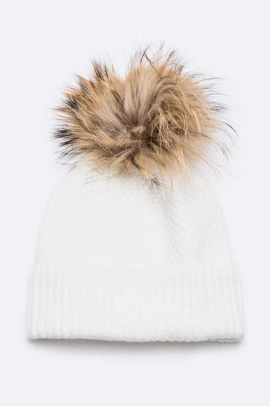 Winter Hat with Detachable Popcorn - Lal's Boutique