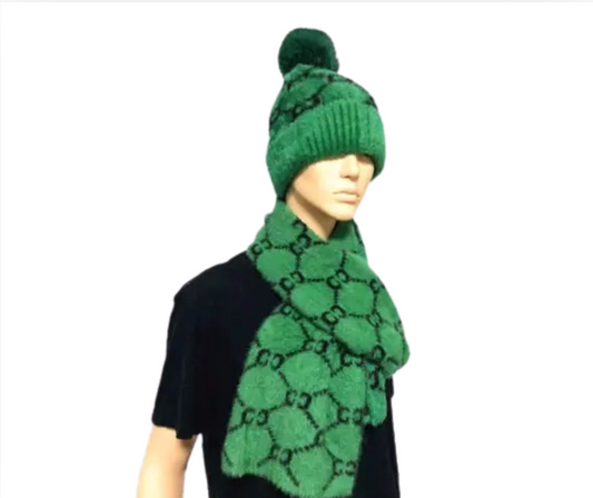 Designer Inspired Hat and Scarf Set - Lal's Boutique